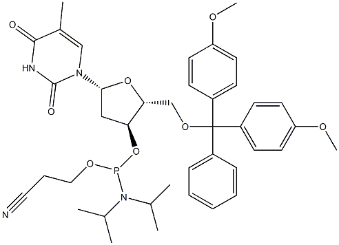 5 ' - (4,4 ' - 二甲氧基三苯基) - 3 ' - 脱氧胸苷 2 ' - (2 - 氰乙基 - N, N -n-二异丙基) 亚磷酰胺