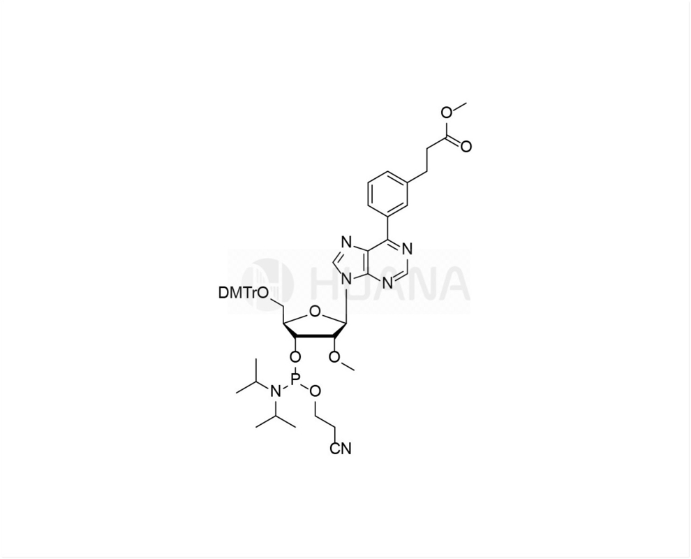 DMTr-2'-O-Me-6-Deamino-6- ((m-benzenepropanoïnezuur methylester) -rA-3'-CE-fosforamidit