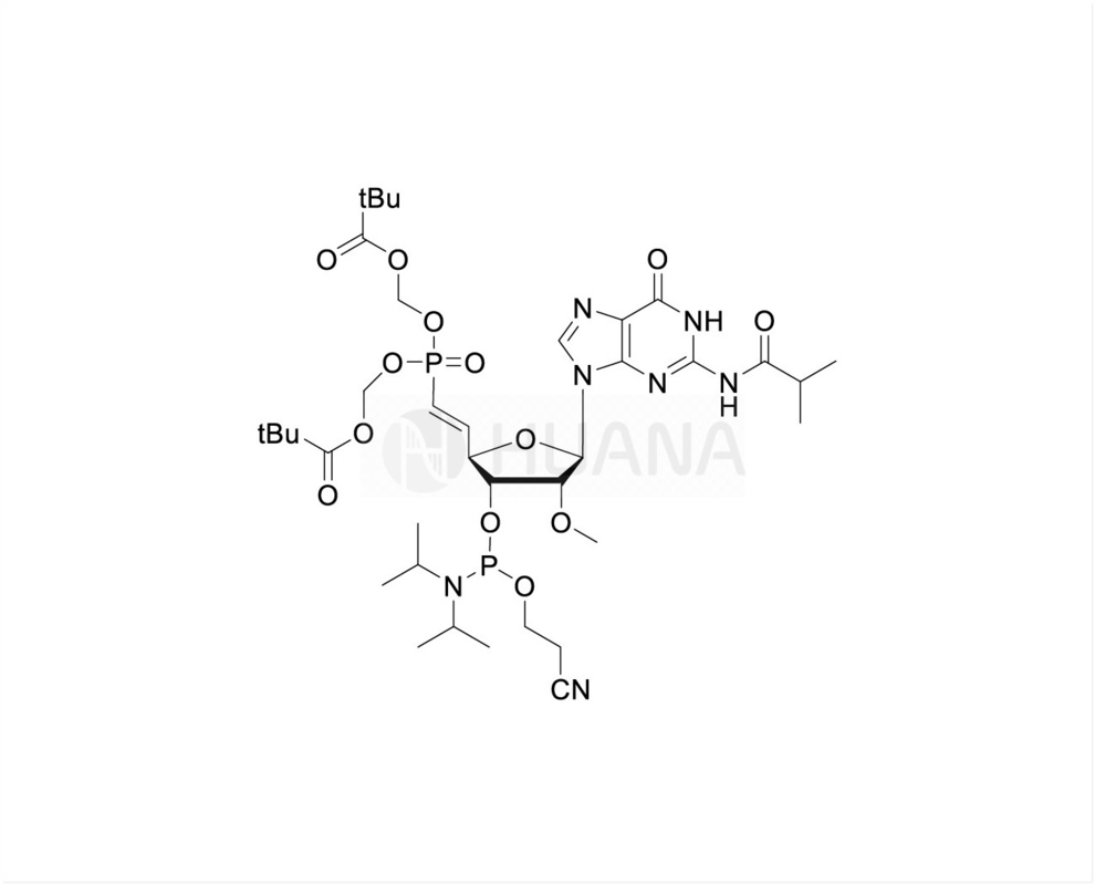 5'-POM-(E) -vinylfosfonat-2'-O-Me-rG ((iBu)-3'-CE-fosforamidit