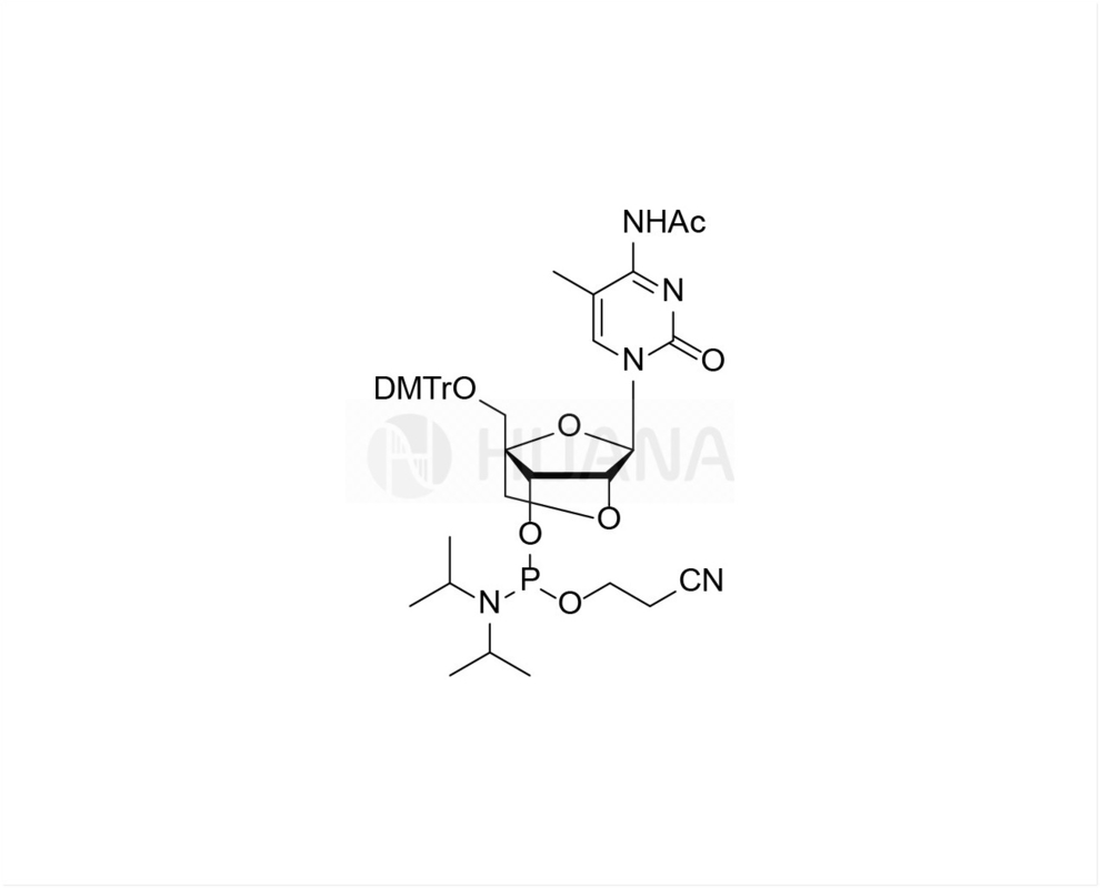 DMTr-2'-O-4'-C-Locked-5-Me-rC ((Ac)-3'-CE-Fosforamidit