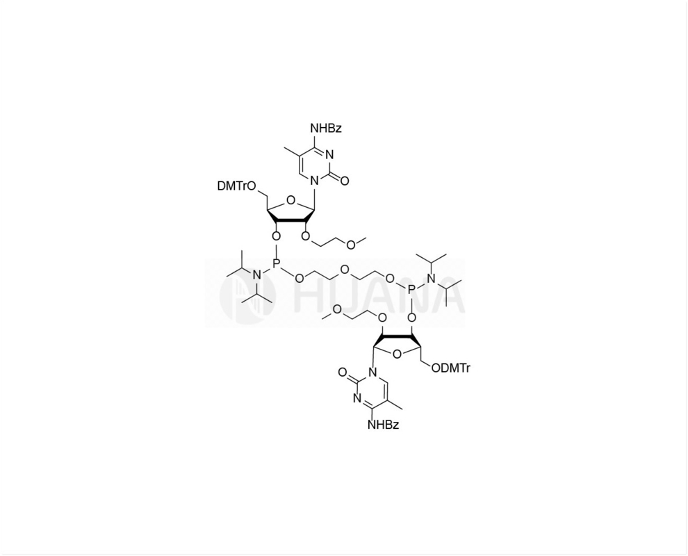 Di ((5'-O-DMTr-2'-O-MOE-5-Me-rC(Bz)-3'-oxy) - ((oxybis ((ethaan-1,2-diel)) -bis ((diisopropylfosforamidit))
