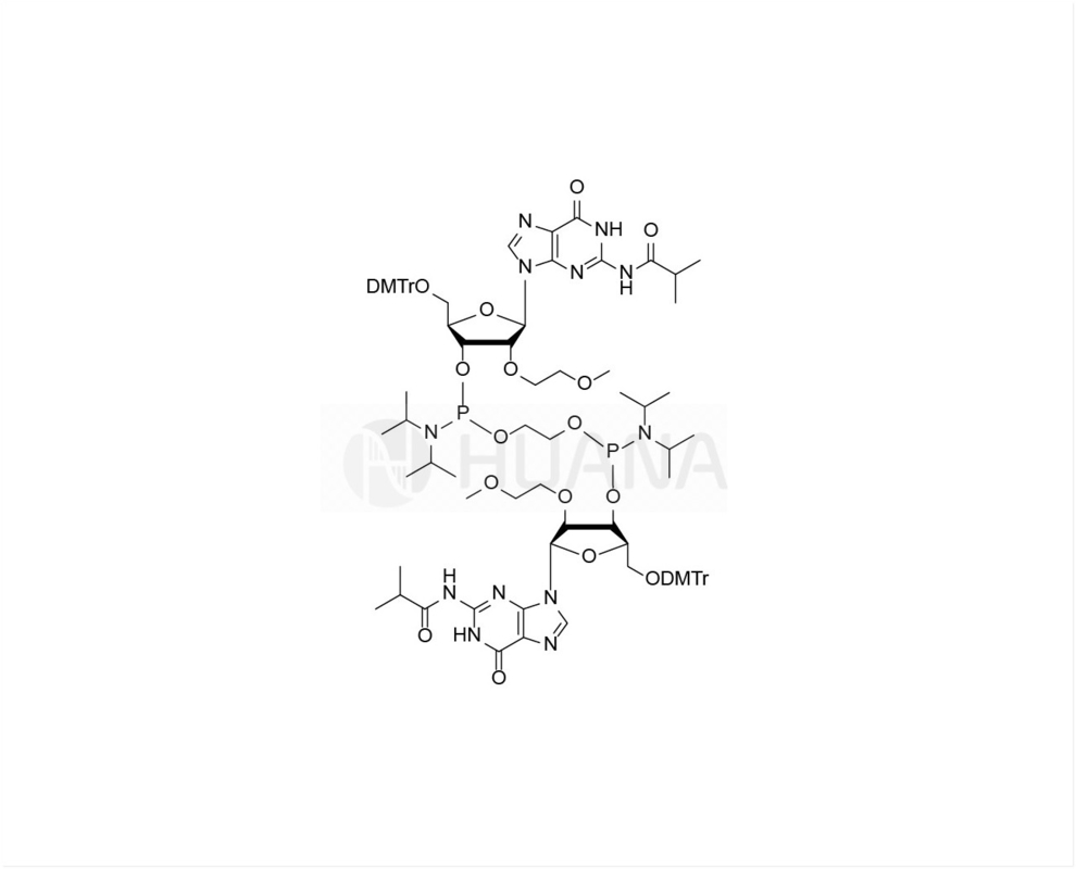 di ((5'-O-DMTr-2'-O-MOE-rG(iBu)-3'-oxy) - ((oxybis ((ethaan-1,2-diyl)) - bis ((diisopropylfosforamidit))