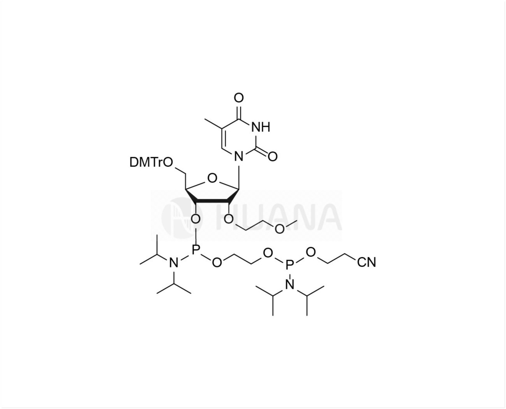 5'-O-DMT-2'-O-MOE-rT-3'- ((2-cyanoethoxy) ((diisopropylamino) phosphoramidite) -ethyl-diisopropylphosphoramidite